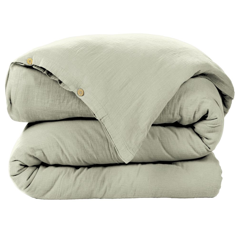 Housse de couette gaze de coton unie 200x200 cm — vue 3