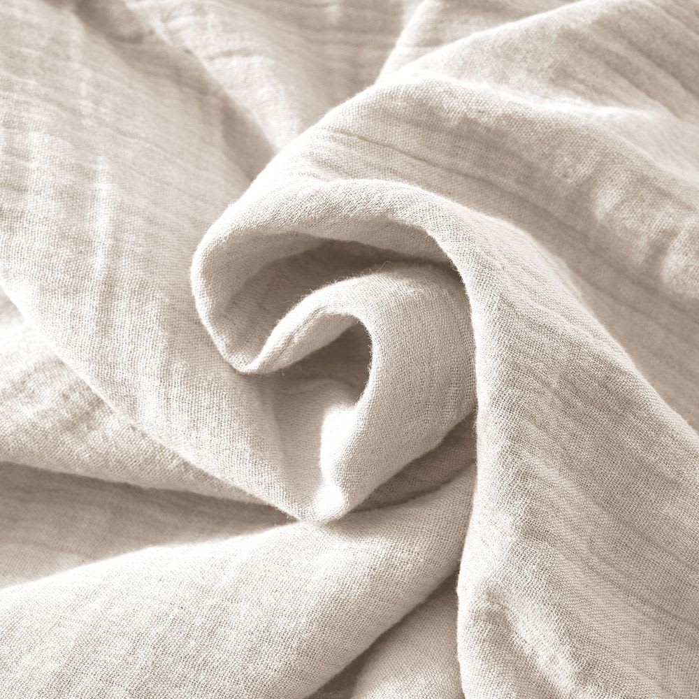 Housse de couette gaze de coton unie 240x260 cm — vue 4