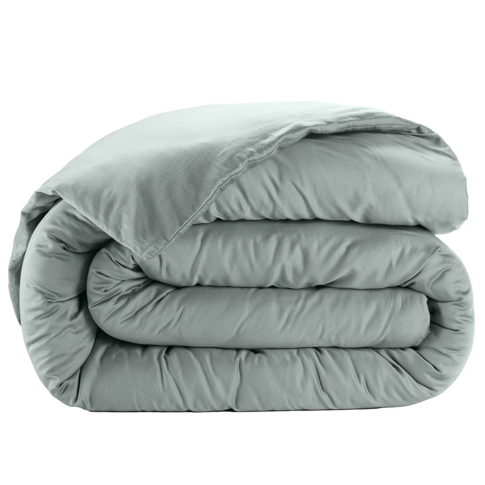 Housse de couette satin de coton unie 220x240 cm — vue 4