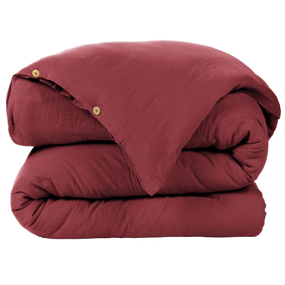 Housse de couette gaze de coton unie 240x260 cm — vue 3