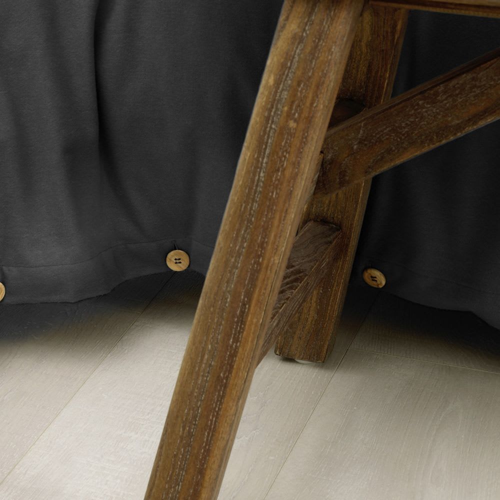 Housse de couette flanelle de coton unie 240x260 cm — vue 4