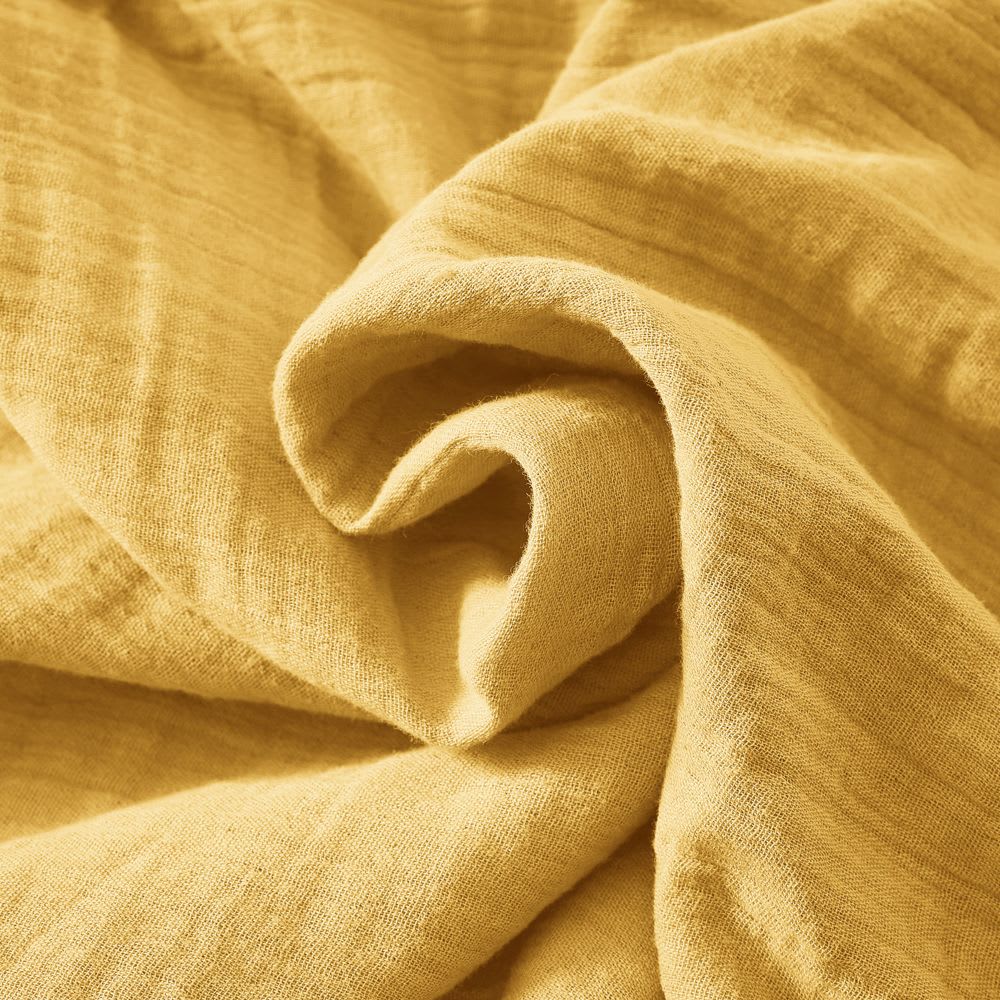 Housse de couette gaze de coton unie 140x200 cm — vue 4