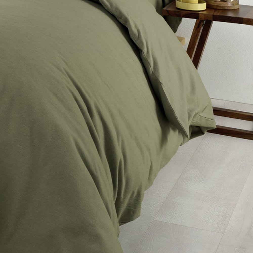 Housse de couette flanelle de coton unie 200x200 cm — vue 3