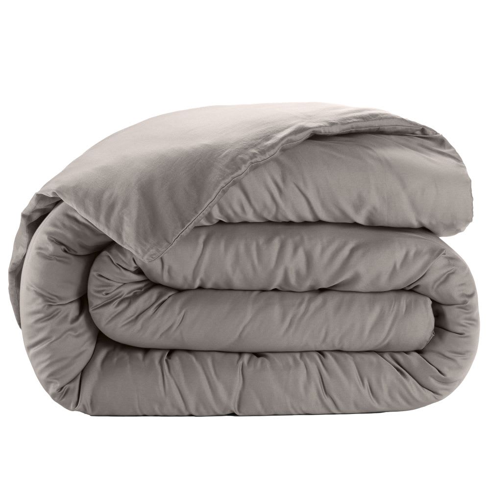 Housse de couette satin de coton unie 220x240 cm — vue 4