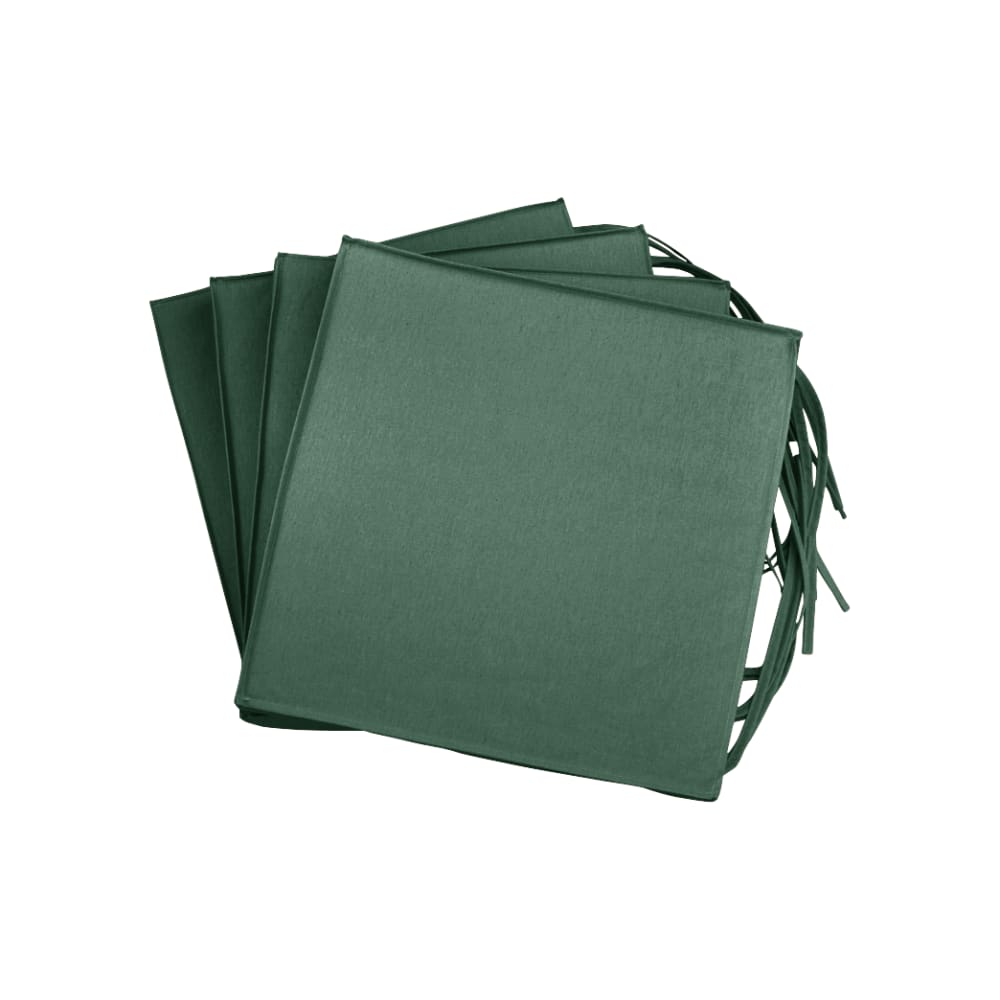 Lot de 4 galettes en polyester recyclé vert fougère 40 x 40 cm - Maisons du Monde