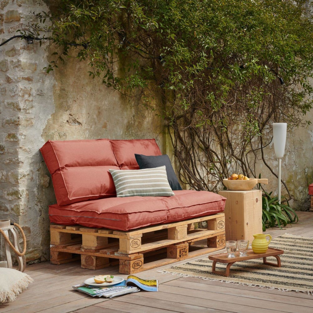 Coussin en polyester recyclé tomette 1 40 x 40 cm — vue 3