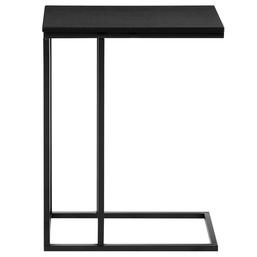 Table d'appoint avec plateau en métal, noir Table d'appoint avec plateau en métal, noir