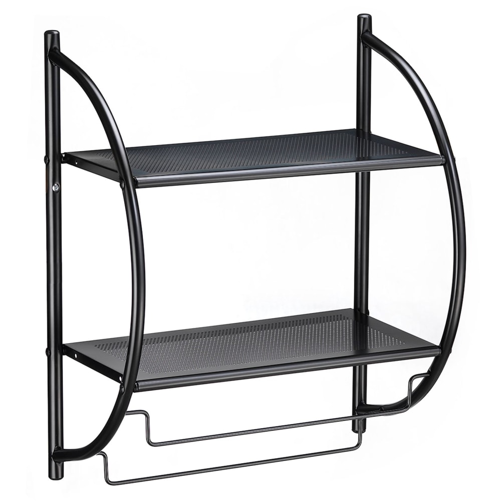 IDIMEX Badregal mit 2 Ablagen aus Metall, schwarz, schwarz style industrial - Metall