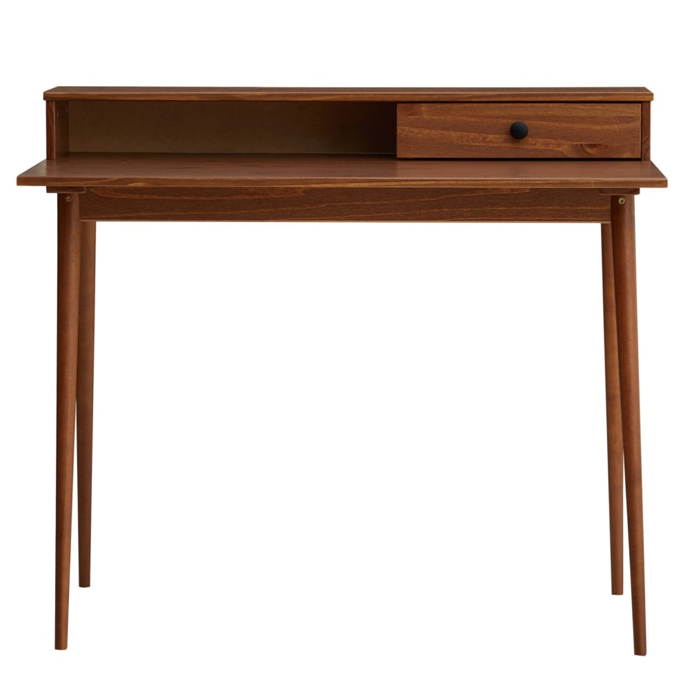 IDIMEX Schreibtisch mit Griff aus Metall, Kastanie style modern Braun Holz
