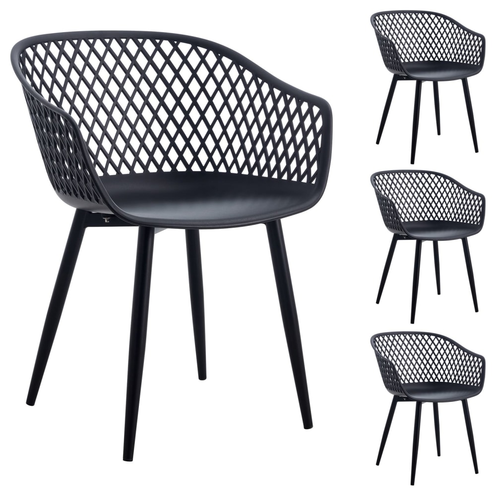chaises coque (x4) avec