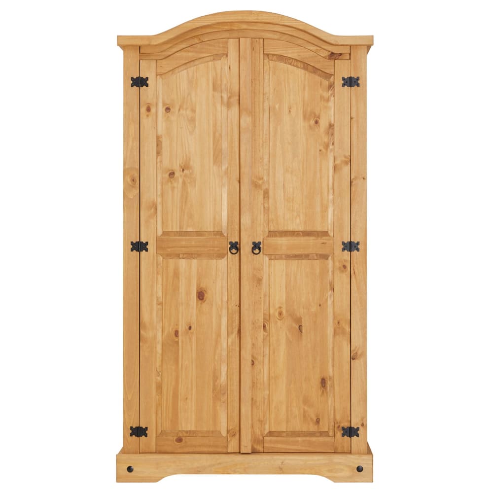 IDIMEX Kleiderschrank mit 2 Türen aus Kiefer, braun style landhaus - Holz