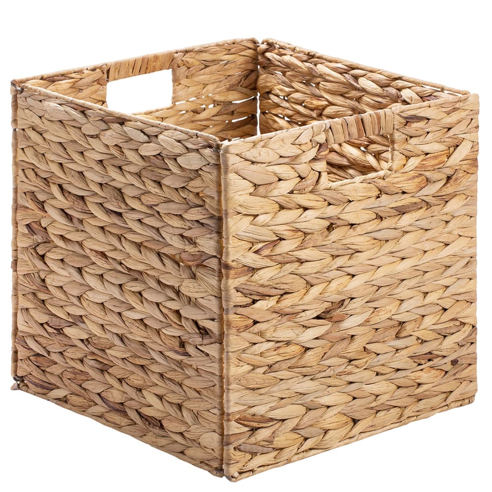 IDIMEX Paniers en jacinthe d'eau (x2), coloris naturel style campagne Marron Fibres Naturelles