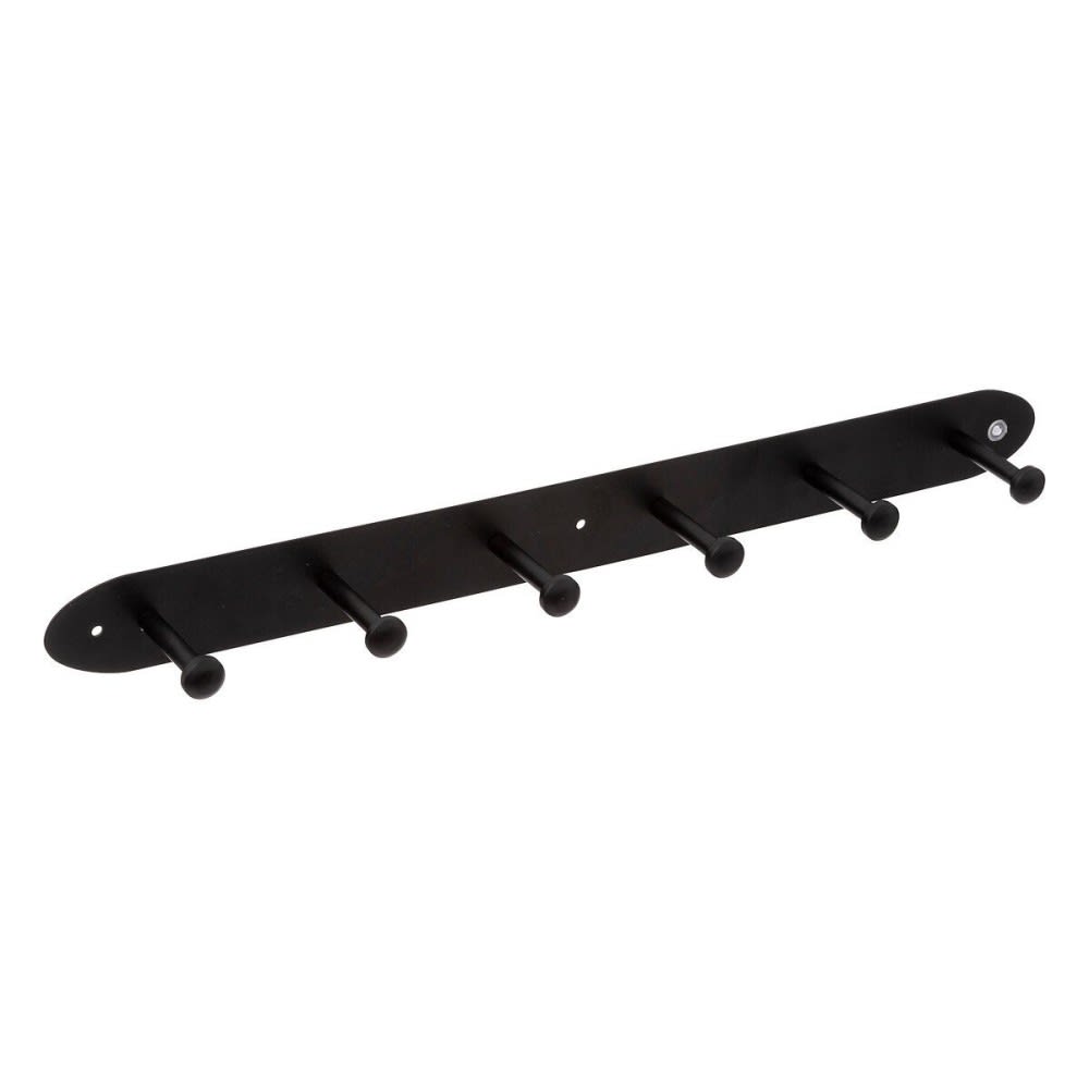 Patère métal 6 têtes noir Patère métal 6 têtes noir