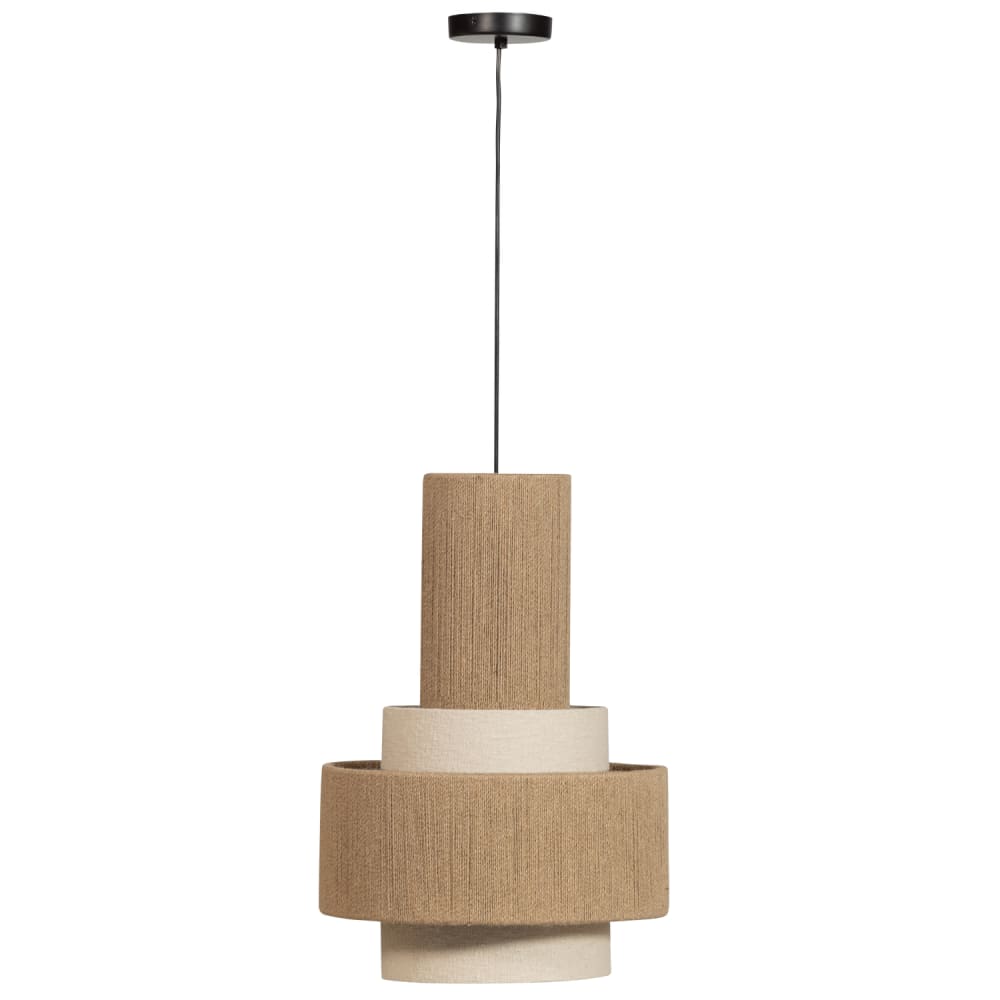 Lampe suspendue en corde beige Lampe suspendue en corde beige