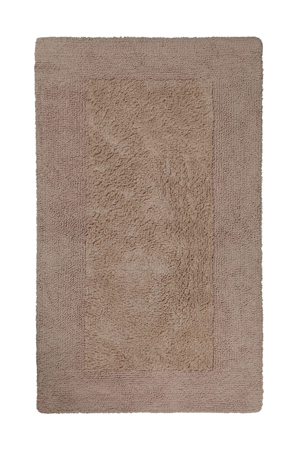 Tapis de bain doux beige sable uni 80x150