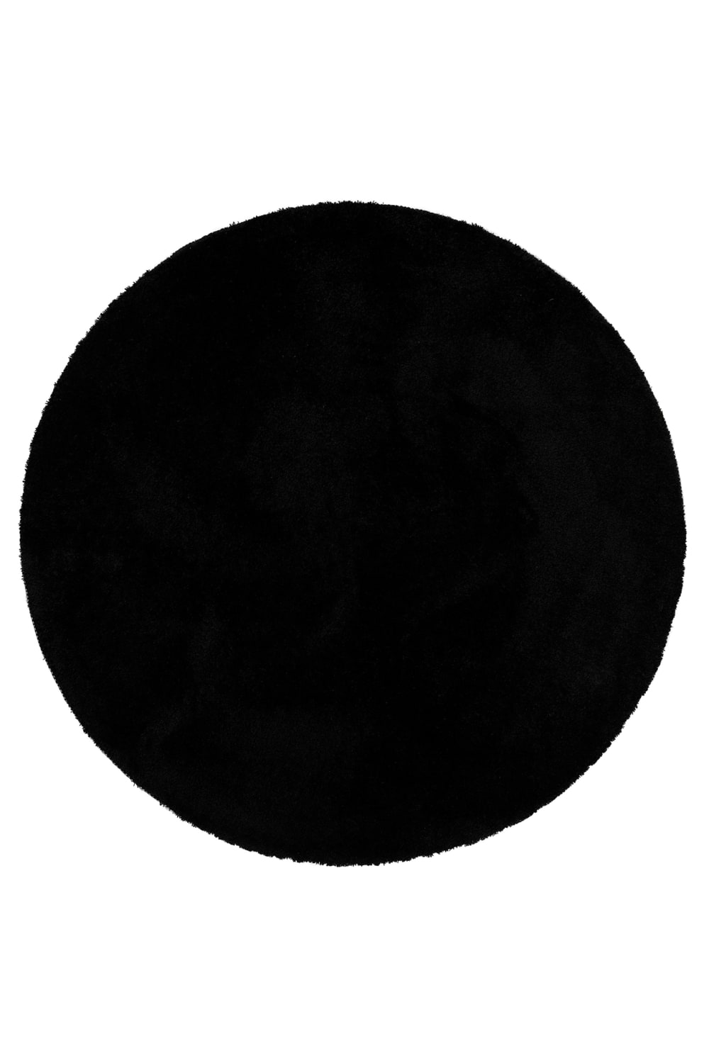 Wecon Home Basics Badteppich in Schwarz einfarbig 90 rd. style modern Schwarz Öko-Tex Zertifikat Pes - Polyester