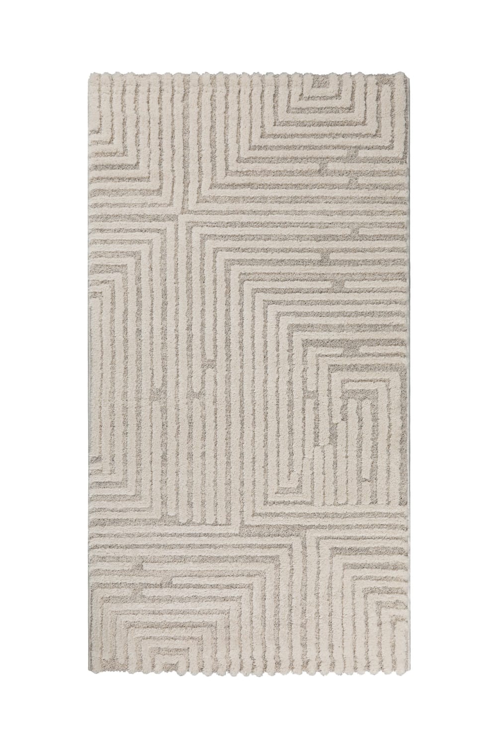 Wecon Home Teppich Naturinspiration und reliefartige Beigetöne 80x150 style modern Beige Öko-Tex Zertifikat Pes - Polyester