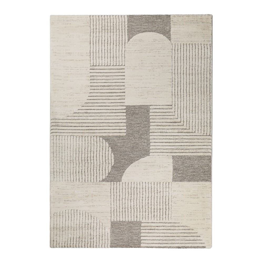 Wecon Home Teppich mit Labyrinthmuster und reliefartigen Beigetönen 200x290 style modern Beige Öko-Tex Zertifikat Pes - Polyester