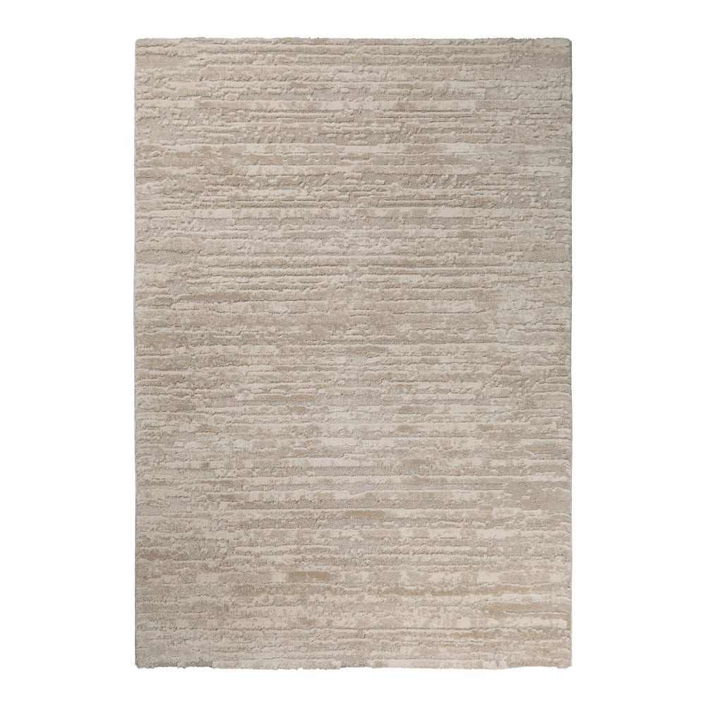 Wecon Home Teppich mit geometrischen Mustern und reliefartigen Beigetönen 160x230 style modern Beige Öko-Tex Zertifikat Pes - Polyester
