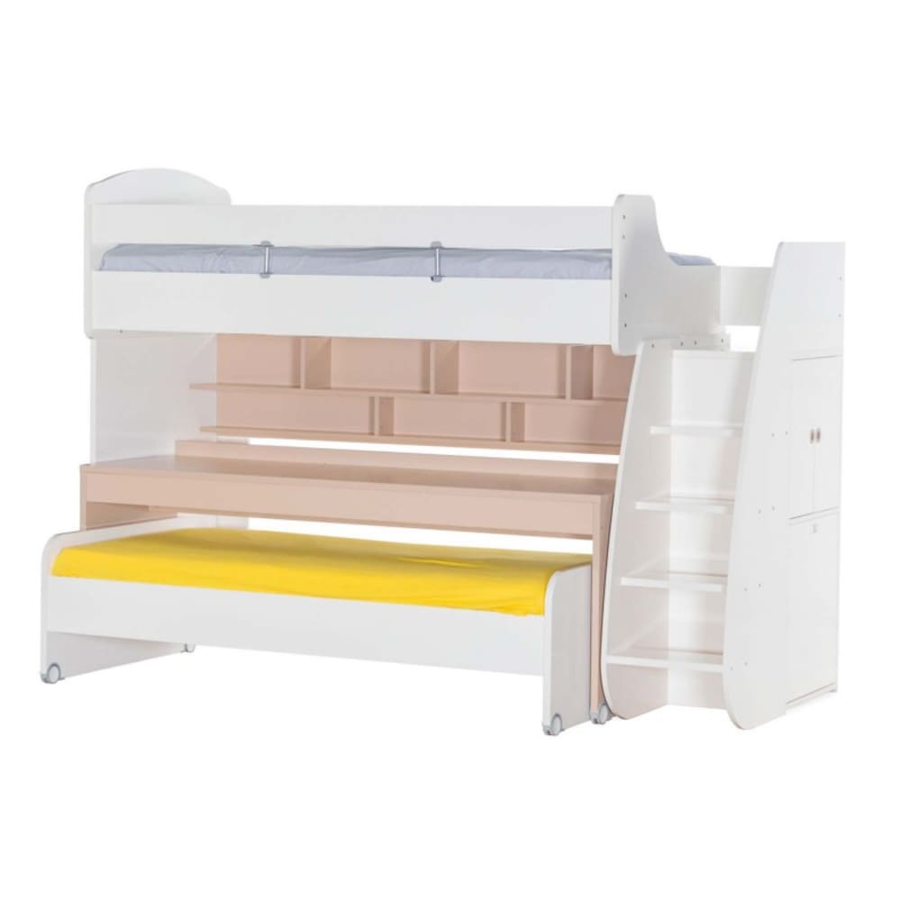 Lit superposé avec bureau