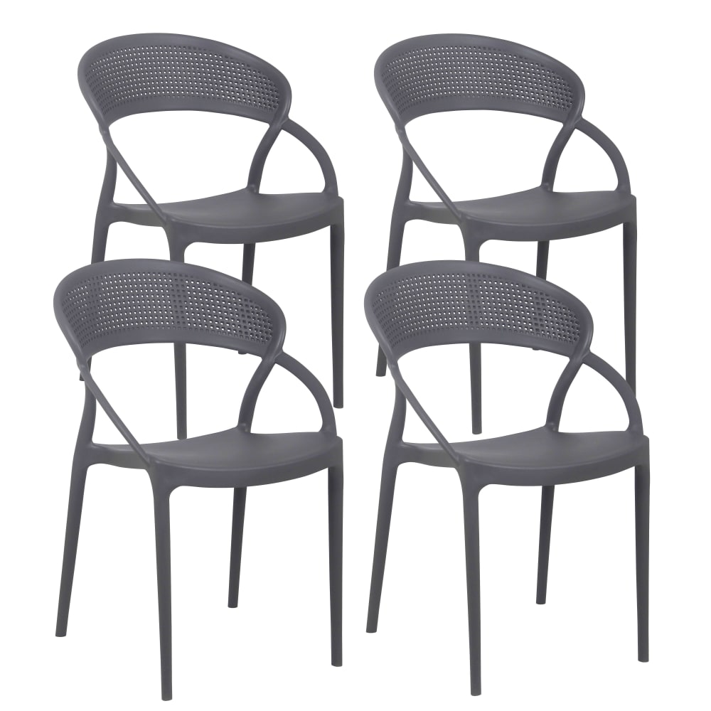 Lot 4 chaises terrasse - grises