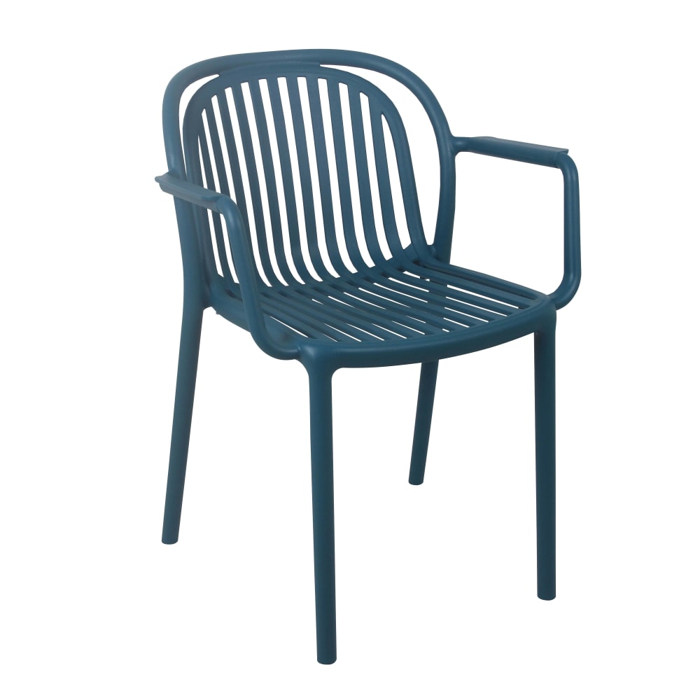 Fauteuil de terrasse bleu canard