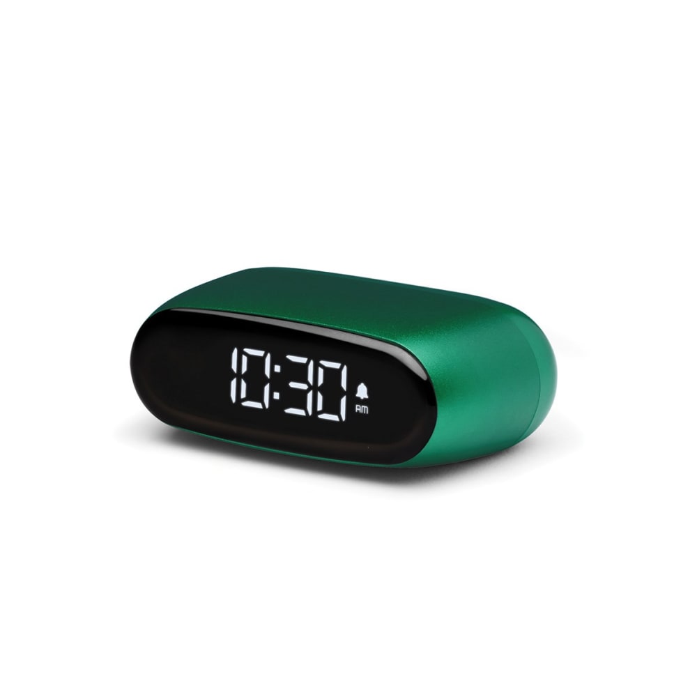 Lexon Mini réveil en aluminium vert style classique chic