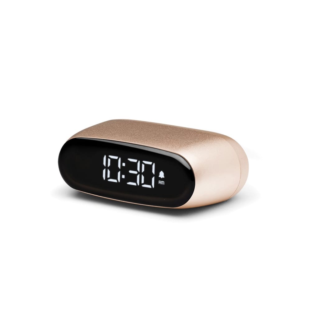 Lexon Mini réveil en aluminium doré style classique chic