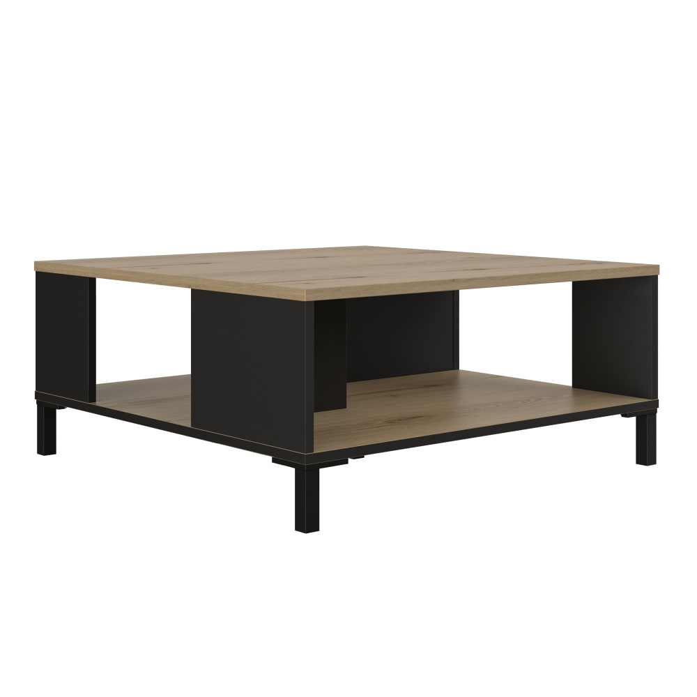 Table basse carrée double plateau effet bois chêne - Maisons du Monde
