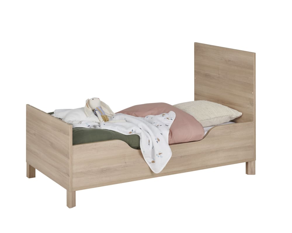 Option transformation lit 140cm effet bois chêne bocage mat