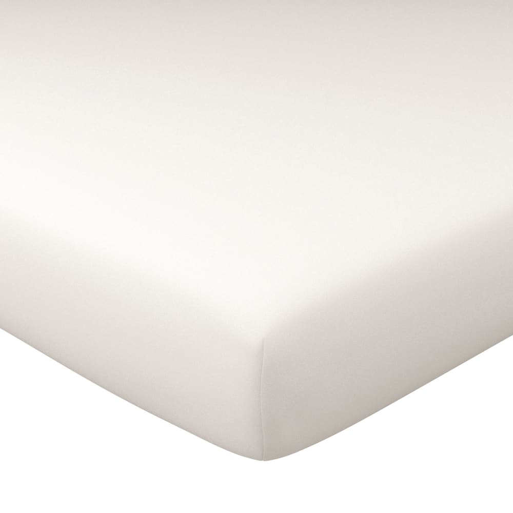 Drap-housse grand bonnet en coton blanc 120x200x40cm