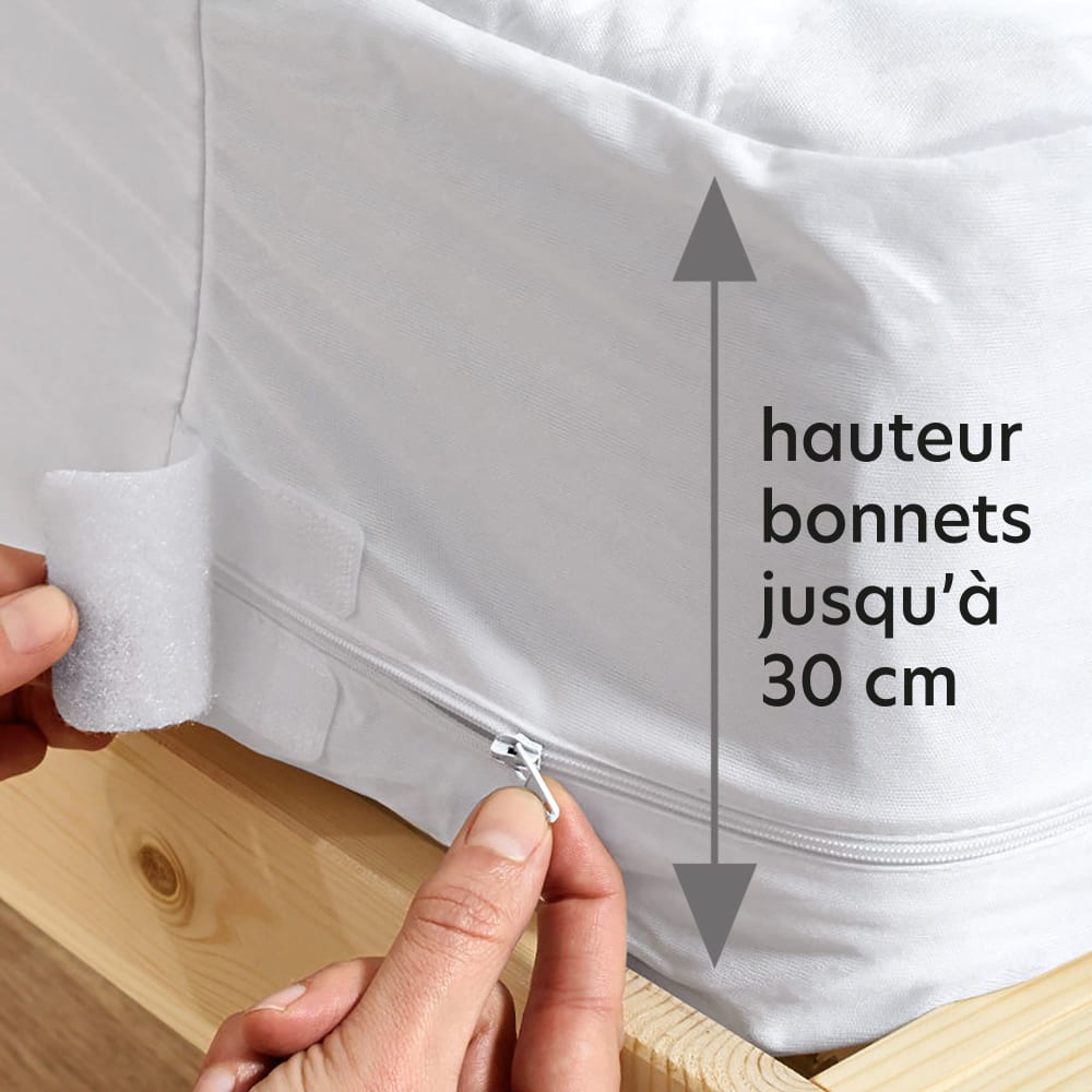 Protège matelas en polyester blanc 180x200cm — vue 4
