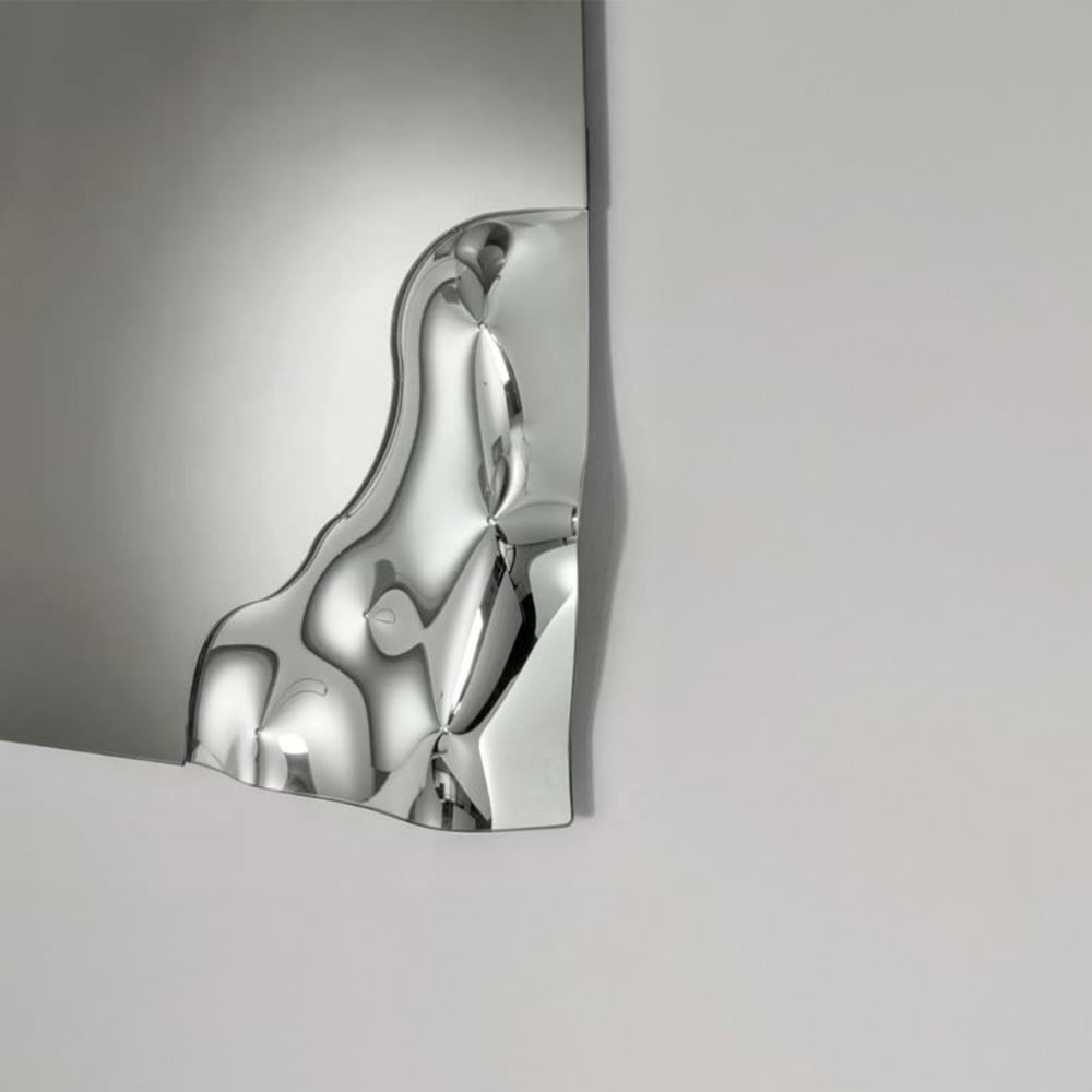 Miroir rectangulaire moderne avec coin en verre fusionné, 170 x 68 cm — vue 4
