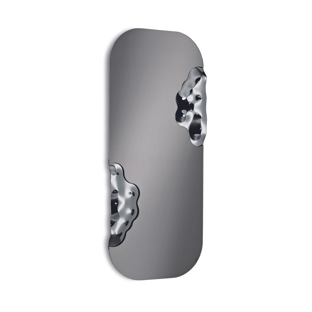 Miroir de forme moderne avec insert en verre, 80 x 175 cm