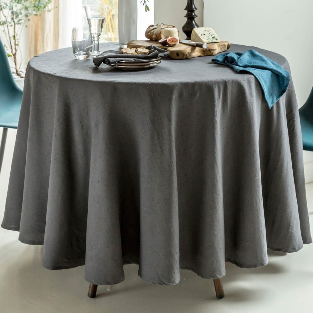 Lot de 3 serviettes de table 45x45 gris anthracite en polyester