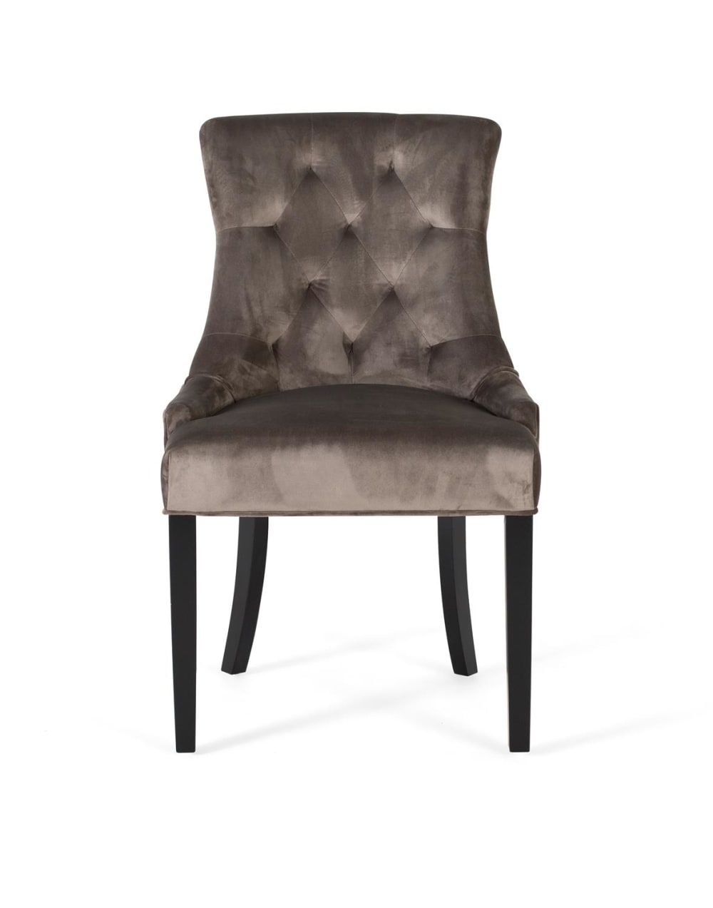 Ensemble de 2 chaises recouvertes de polyester finition velours