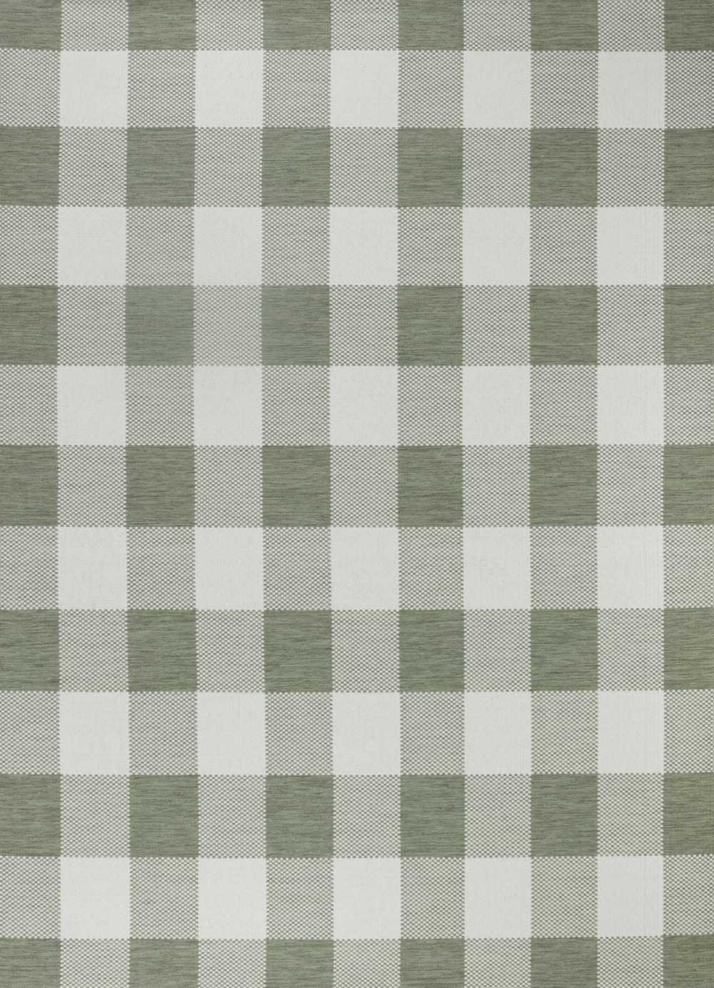 Tapis d'Extérieur/Intérieur à Carreaux Vert/Ivoire 200x275