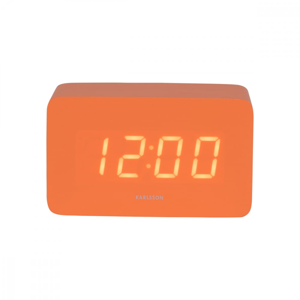 Karlsson Réveil LED mdf orange h6cm style contemporain - Panneau De Particules