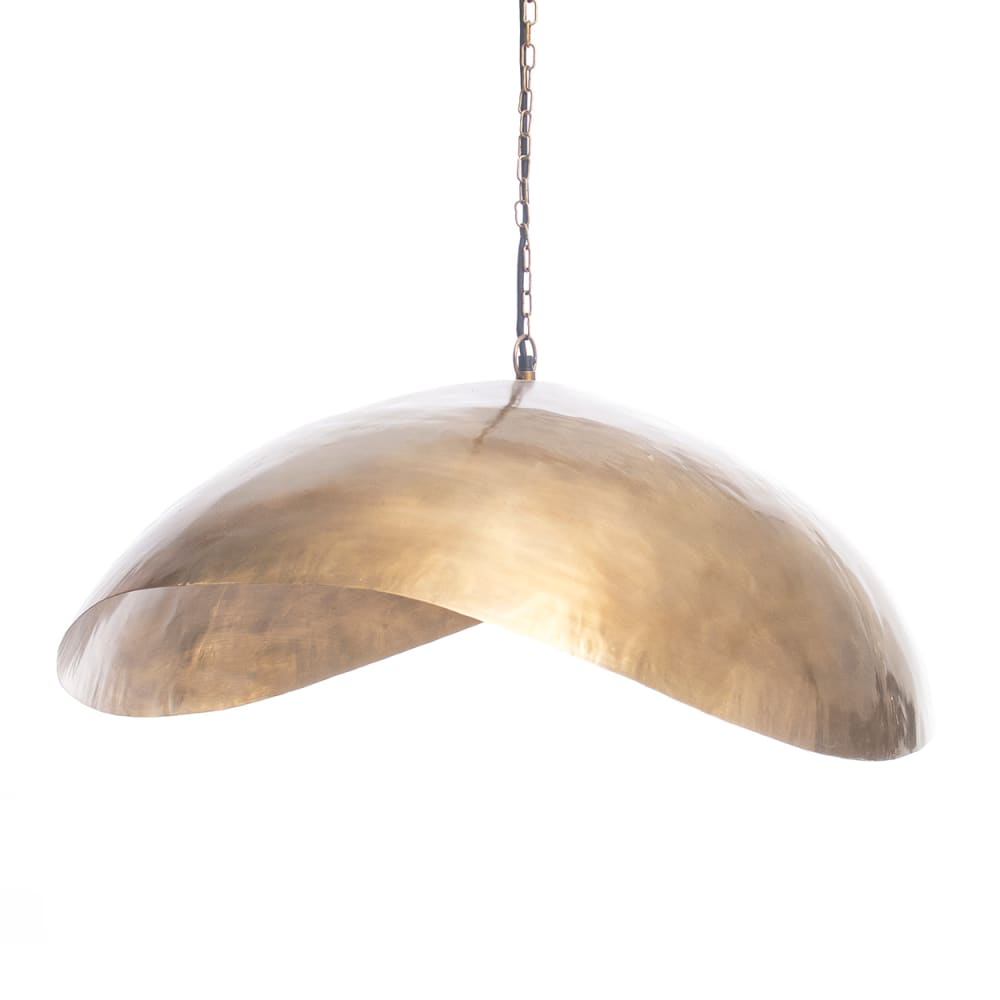 Bazar Bizar Pendelleuchte aus eisen und messing, 70x100x31cm style seaside Gold Stahl