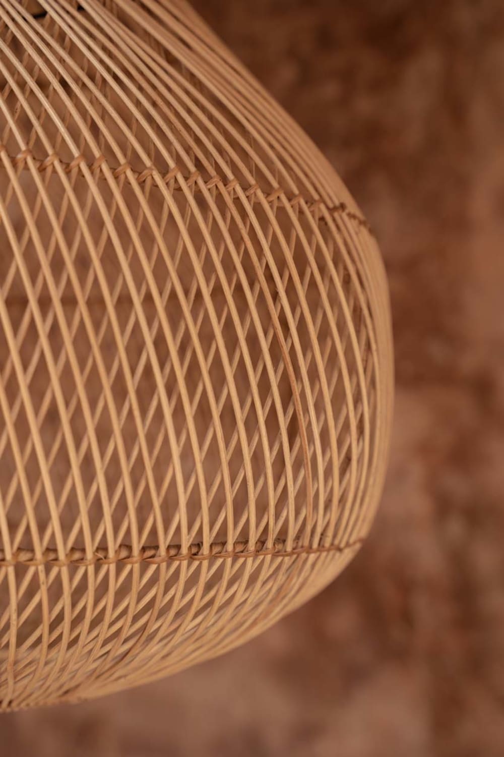 Suspension rotin marron 50x50x50cm — vue 4