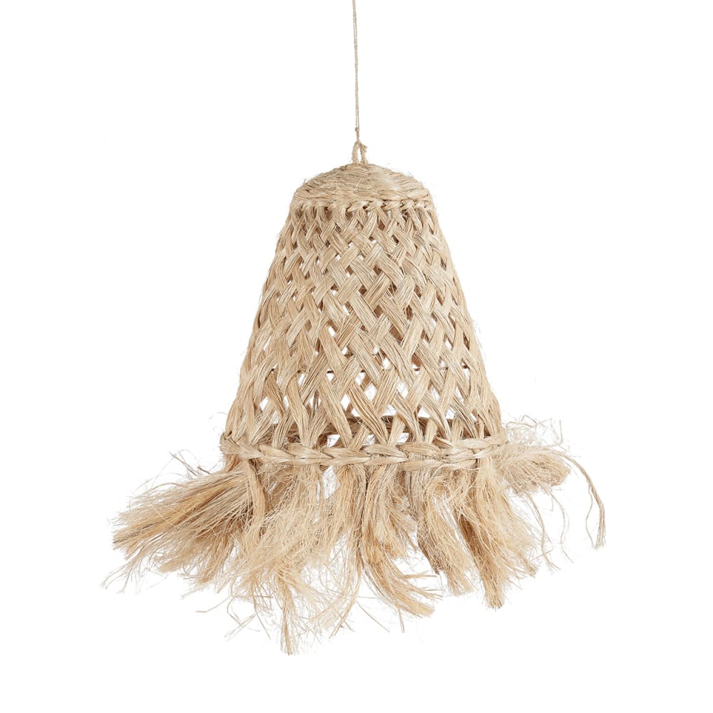 Suspension abaca herbe marron 43x43x60cm