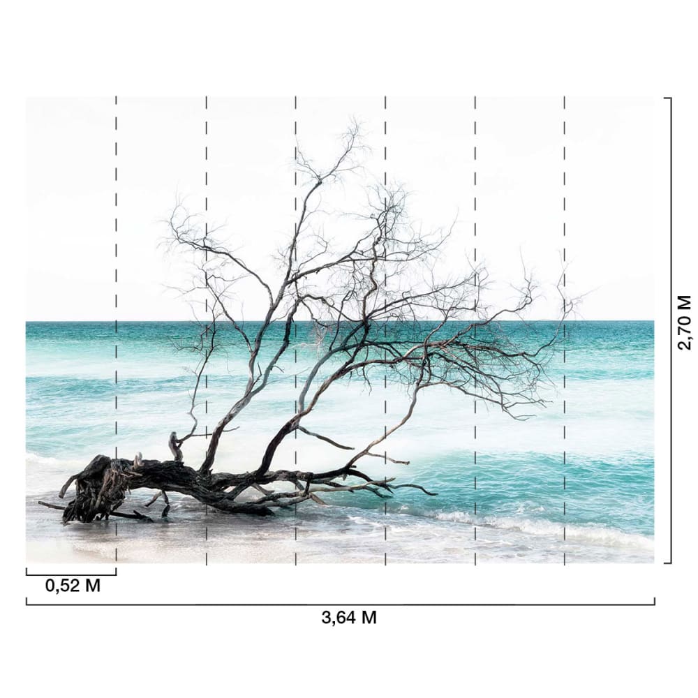 Papier peint panoramique mer bleue turquoise 364x270 cm — vue 3