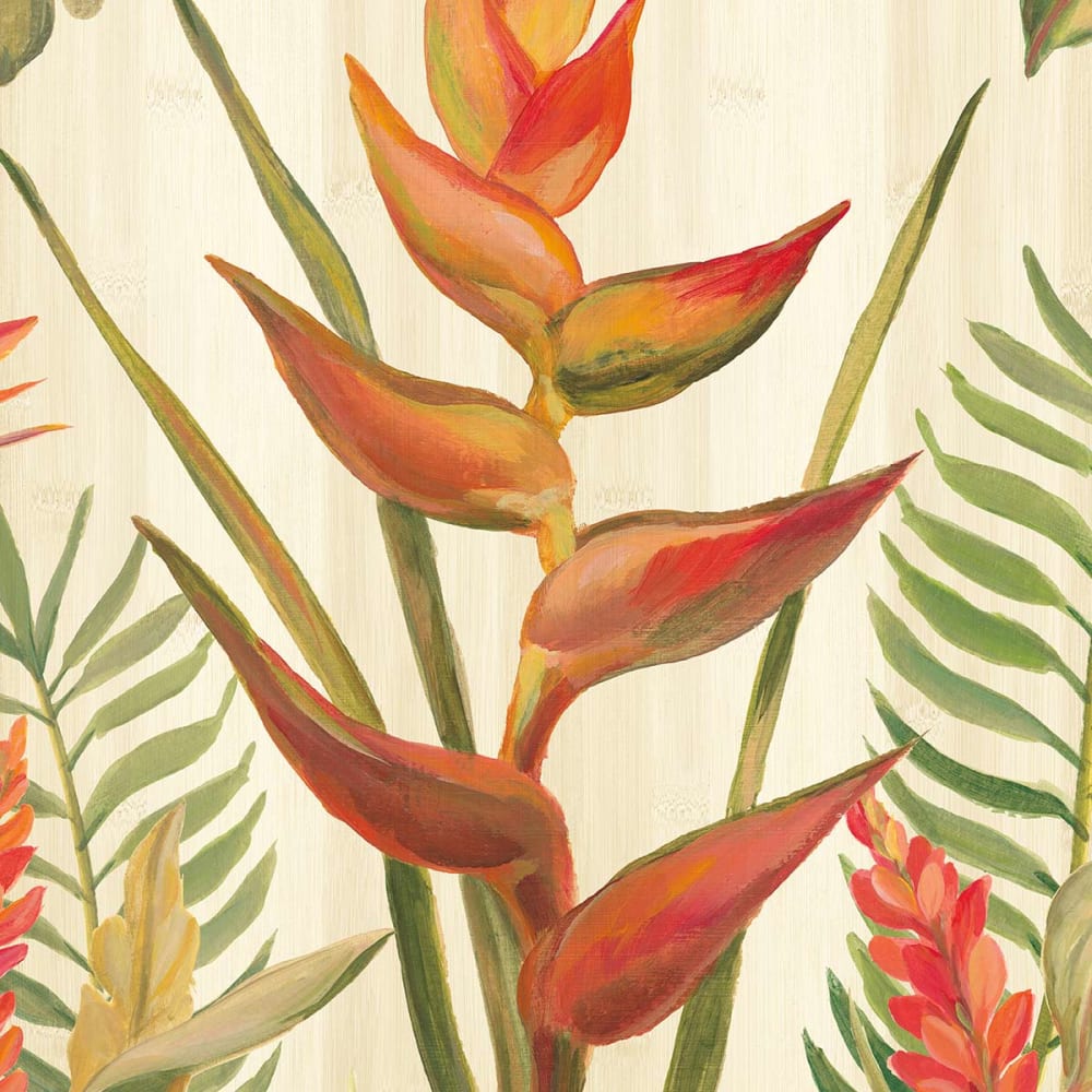 Papier peint panoramique feuilles fleurs du paradis 364x270 cm — vue 4