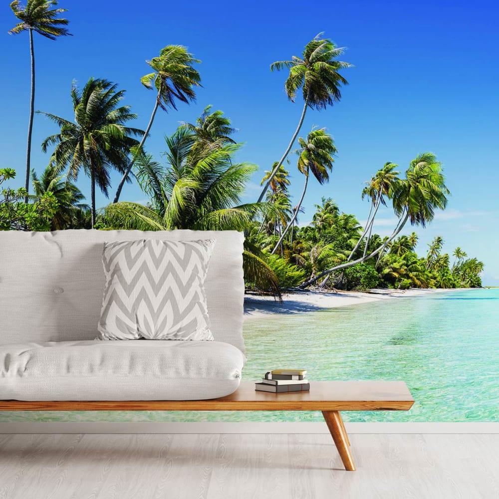 Hexoa Tapete tropen und strand des südens 312x270cm style seaside Mehrfarbig Vlies