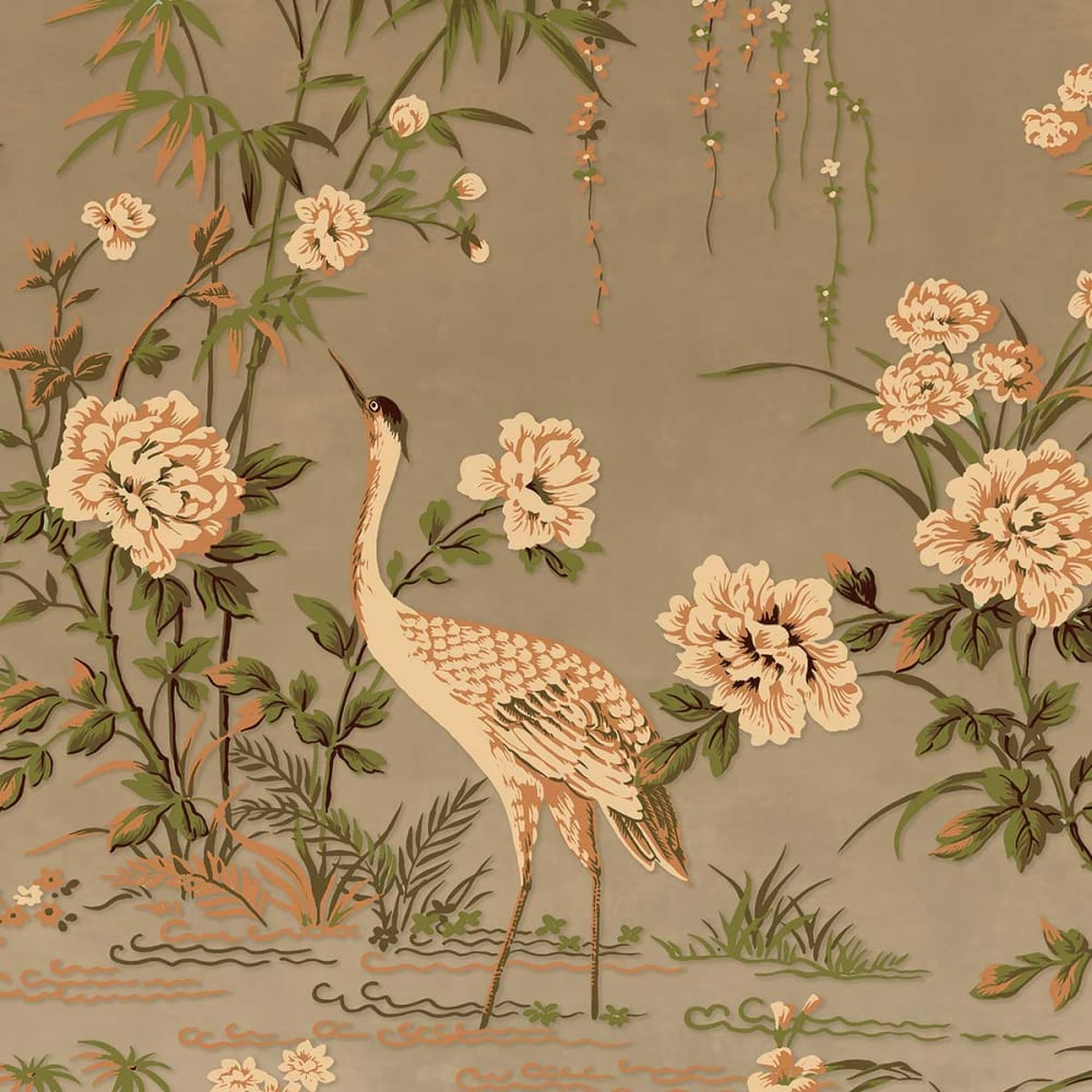 Papier peint panoramique fleurs oiseaux du marais 364x270 cm — vue 4