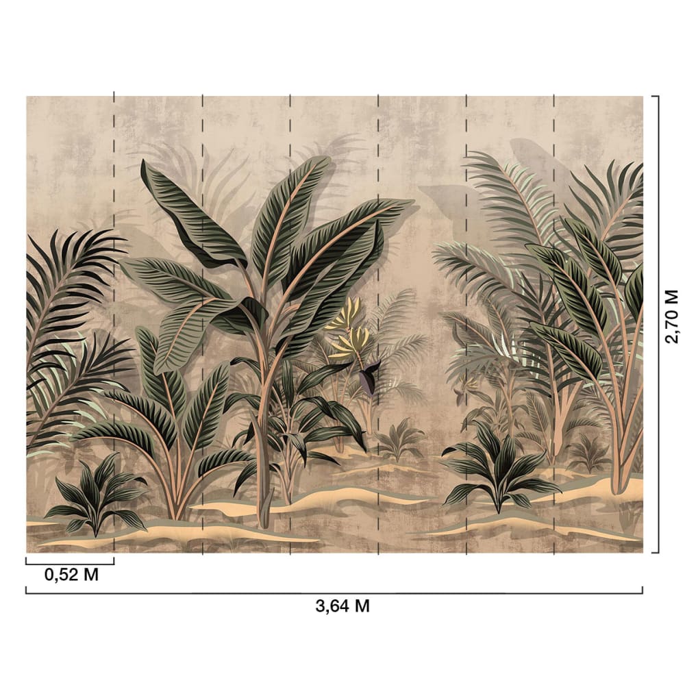 Papier peint panoramique palmier dune tropicale 364x270 cm