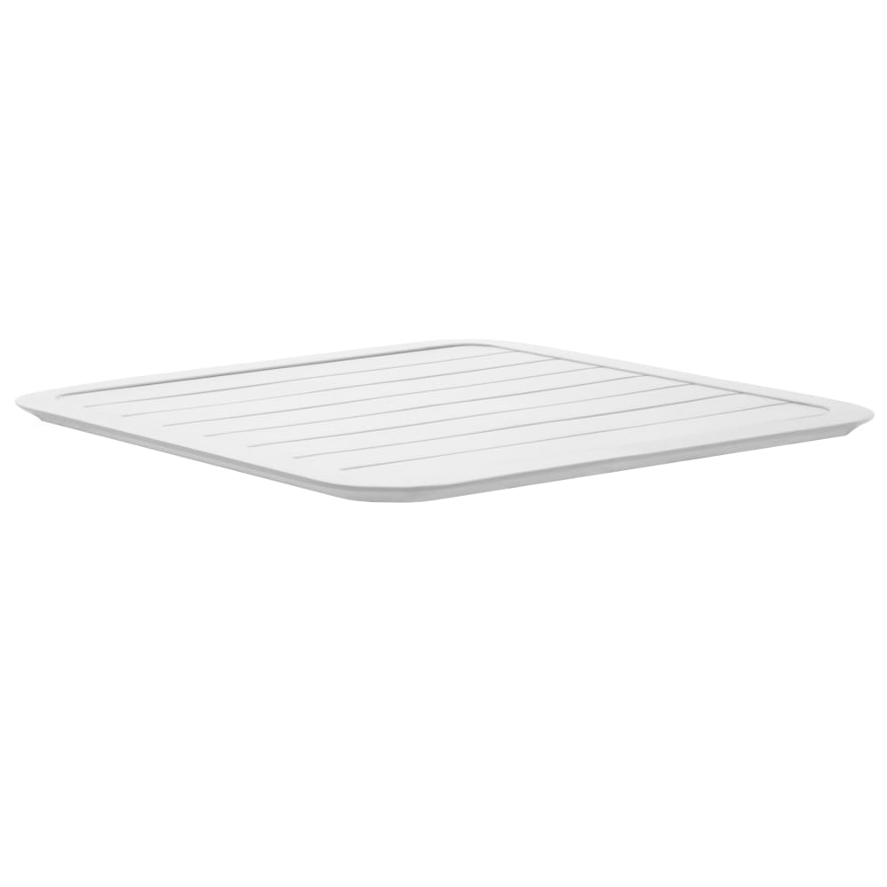 Oviala Tischplatte 60x60 cm aus weißem Aluminium - Aluminium