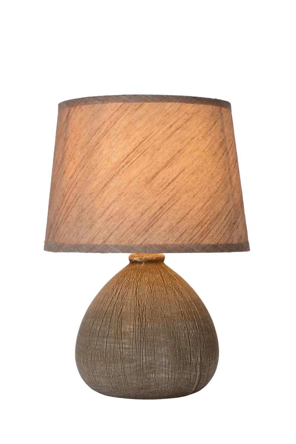 Lucide Tischlampe aus Keramik 1xE14, braun style landhaus - Keramik