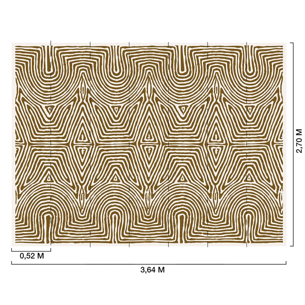 Papier peint motif bogolan 364x270 cm — vue 3