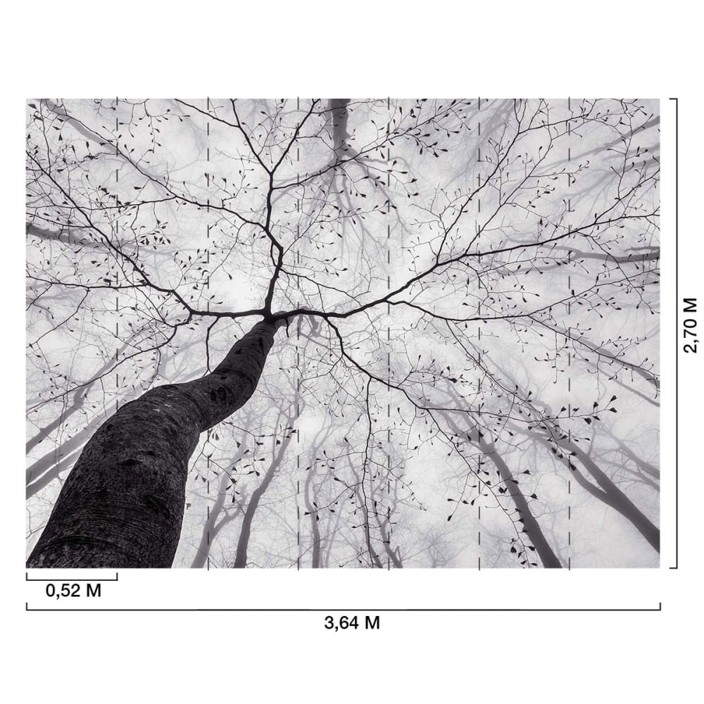 Papier peint panoramique arbre en hiver 364x270 cm — vue 3